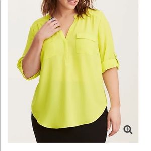 Torrid Lime Green Harper Blouse